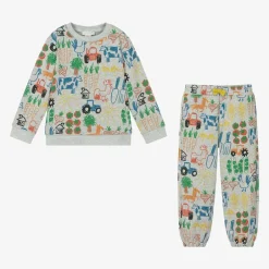 Stella McCartney Kids Boys Grey Cotton Tracksuit Clearance