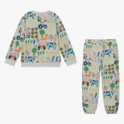 Stella McCartney Kids Boys Grey Cotton Tracksuit Clearance