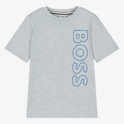 BOSS Boys Grey Cotton T-Shirt Best
