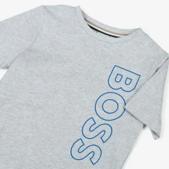 BOSS Boys Grey Cotton T-Shirt Best
