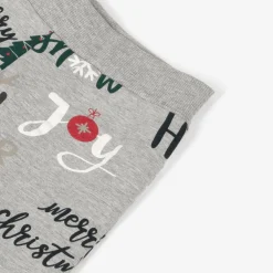 NAME IT Boys Grey Festive Cotton Joggers