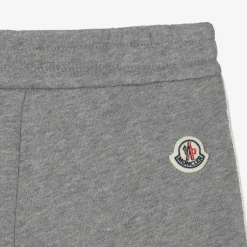 Moncler Enfant Boys Grey Logo Tape Cotton Joggers Online
