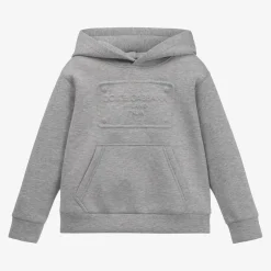 Dolce amp; Gabbana Boys Grey Marl Jersey Hoodie Online