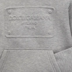 Dolce amp; Gabbana Boys Grey Marl Jersey Hoodie Online