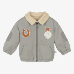 Stella McCartney Kids Boys Grey Organic Cotton Jacket Best