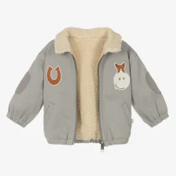 Stella McCartney Kids Boys Grey Organic Cotton Jacket Best