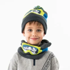 Boboli Boys Grey Ski-Themed Snood New