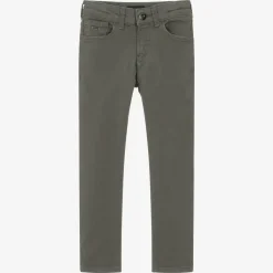 Emporio Armani Boys Grey Slim Cotton Jeans Best