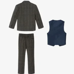 House of Cavani Boys Grey Tweed Albert Suit Outlet