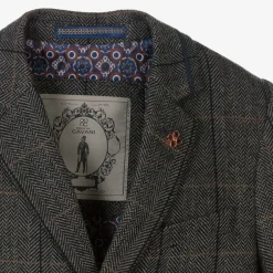 House of Cavani Boys Grey Tweed Albert Suit Outlet