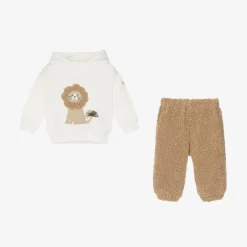 Il Gufo Boys Ivory & Beige Bouclé Tracksuit Clearance