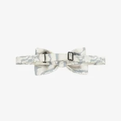 Versace Boys Ivory & Grey Barocco Bow Tie