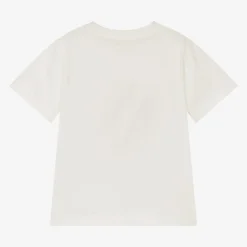 Stella McCartney Kids Boys Ivory Chicken Bauble Logo T-Shirt