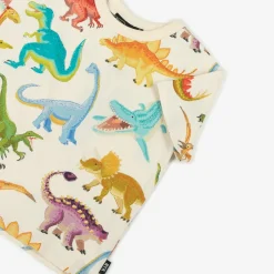 Rock Your Baby Boys Ivory Cotton Dinosaur T-Shirt Sale