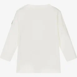 Moncler Enfant Boys Ivory Cotton Embossed Top New