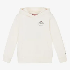 Tommy Hilfiger Boys Ivory Cotton Hoodie Clearance