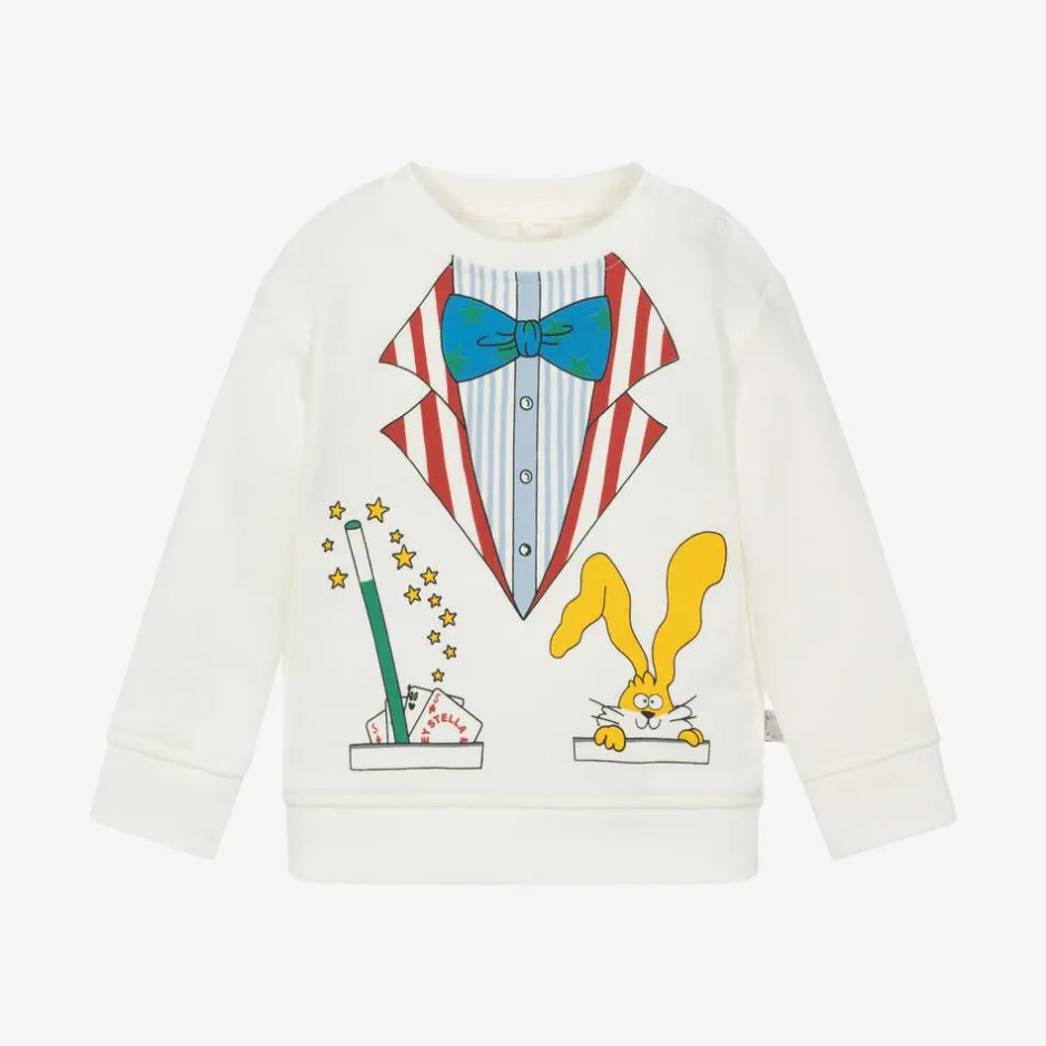 Stella McCartney Kids Boys Ivory Cotton Magician Sweatshirt Clearance