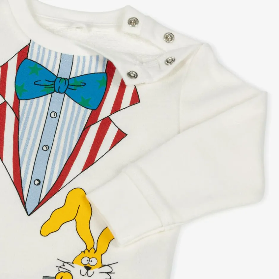 Stella McCartney Kids Boys Ivory Cotton Magician Sweatshirt Clearance