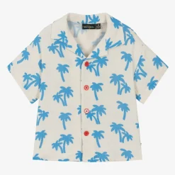 Rock Your Baby Boys Ivory Cotton Palm Tree Shirt Best