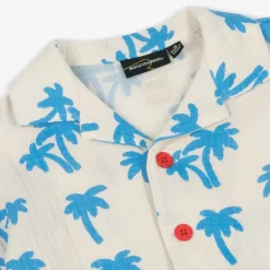 Rock Your Baby Boys Ivory Cotton Palm Tree Shirt Best