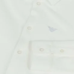Emporio Armani Boys Ivory Cotton Piqué Shirt