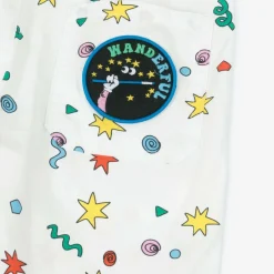 Stella McCartney Kids Boys Ivory Cotton Printed Shorts Discount