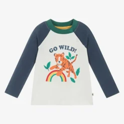 Frugi Boys Ivory Cotton Tiger Top Best