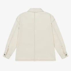 Emporio Armani Boys Ivory Cotton Twill Jacket Clearance