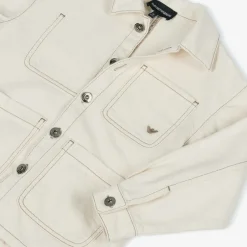 Emporio Armani Boys Ivory Cotton Twill Jacket Clearance