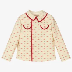 Gucci Boys Ivory GG Wool Jacket Hot