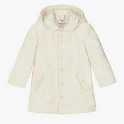 Sarah Louise Boys Ivory Hooded Coat Sale