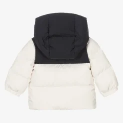 Moncler Enfant Boys Ivory Hooded Joe Down Coat Clearance