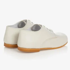 Beatrice amp; George Boys Ivory Lace-Up Leather Shoes Hot