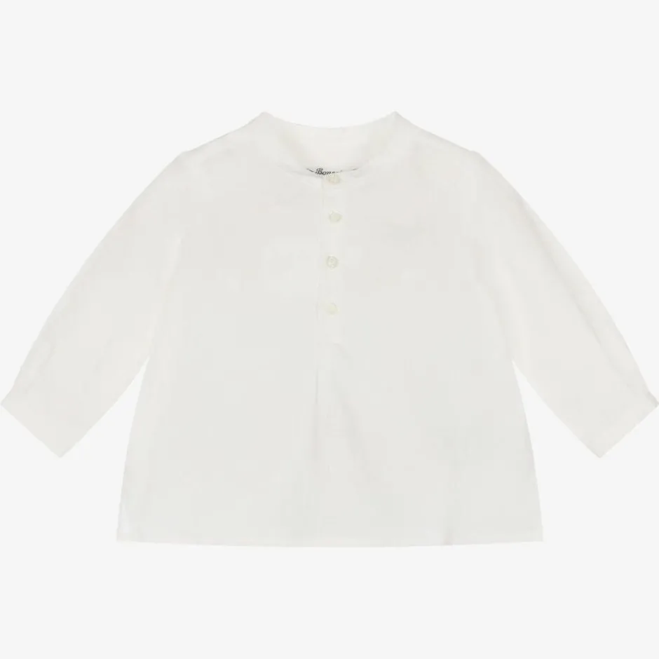 Bonpoint Boys Ivory Linen Shirt