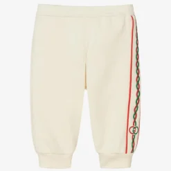 Gucci Boys Ivory Logo Joggers Clearance