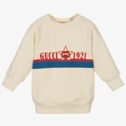 Gucci Boys Ivory Logo Sweatshirt Clearance