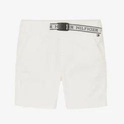 Tommy Hilfiger Boys Ivory Organic Cotton Shorts AncientWhite Online