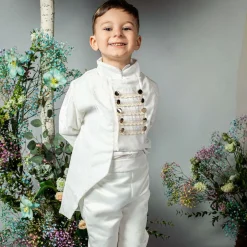 Andreeatex Boys Ivory Velvet Suit Sale