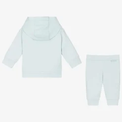 Moncler Enfant Boys Light Blue Cotton Tracksuit Hot