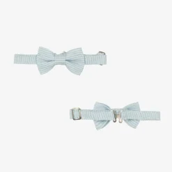 Beau KiD Boys Light Blue Stripe Cotton Shorts Suit Clearance