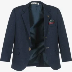 Beau KiD Boys Navy Blue & Red Tartan Suit Online