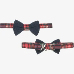 Beau KiD Boys Navy Blue & Red Tartan Suit Online