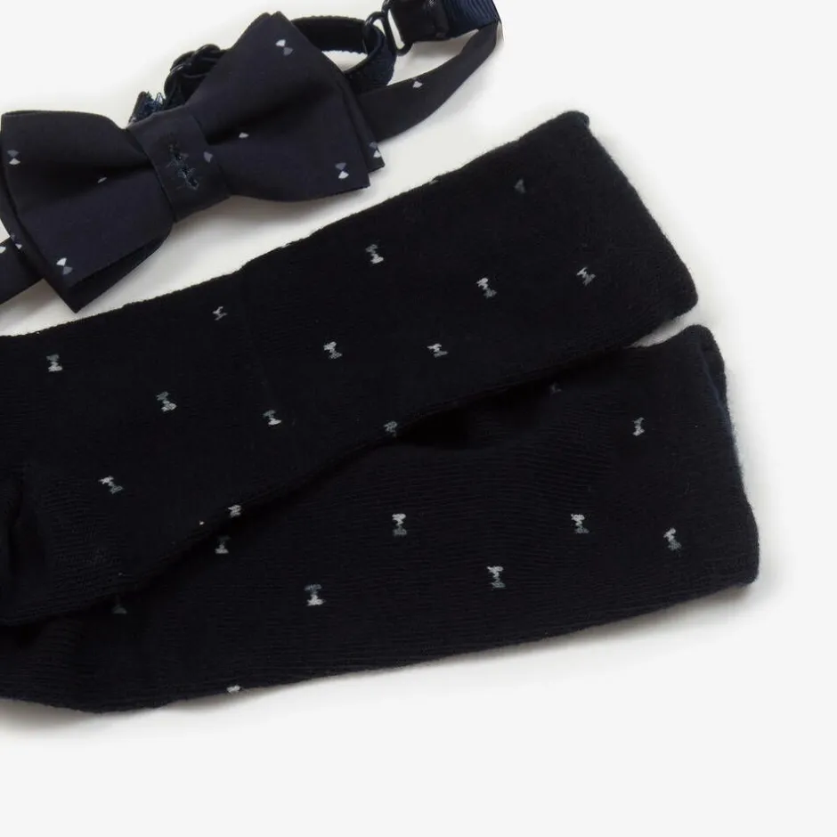 Mayoral Boys Navy Blue Bow Tie & Sock Set Outlet