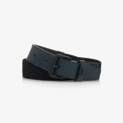Emporio Armani Boys Navy Blue Braided Belt Hot