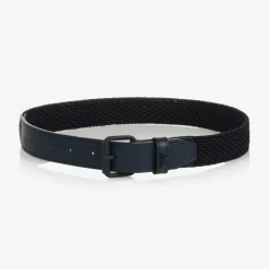 Emporio Armani Boys Navy Blue Braided Belt Hot