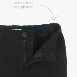 Il Gufo Boys Navy Blue Check Trousers Sale