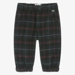 Il Gufo Boys Navy Blue Check Trousers Online