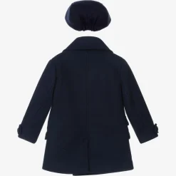 Beau KiD Boys Navy Blue Coat & Hat Set Discount