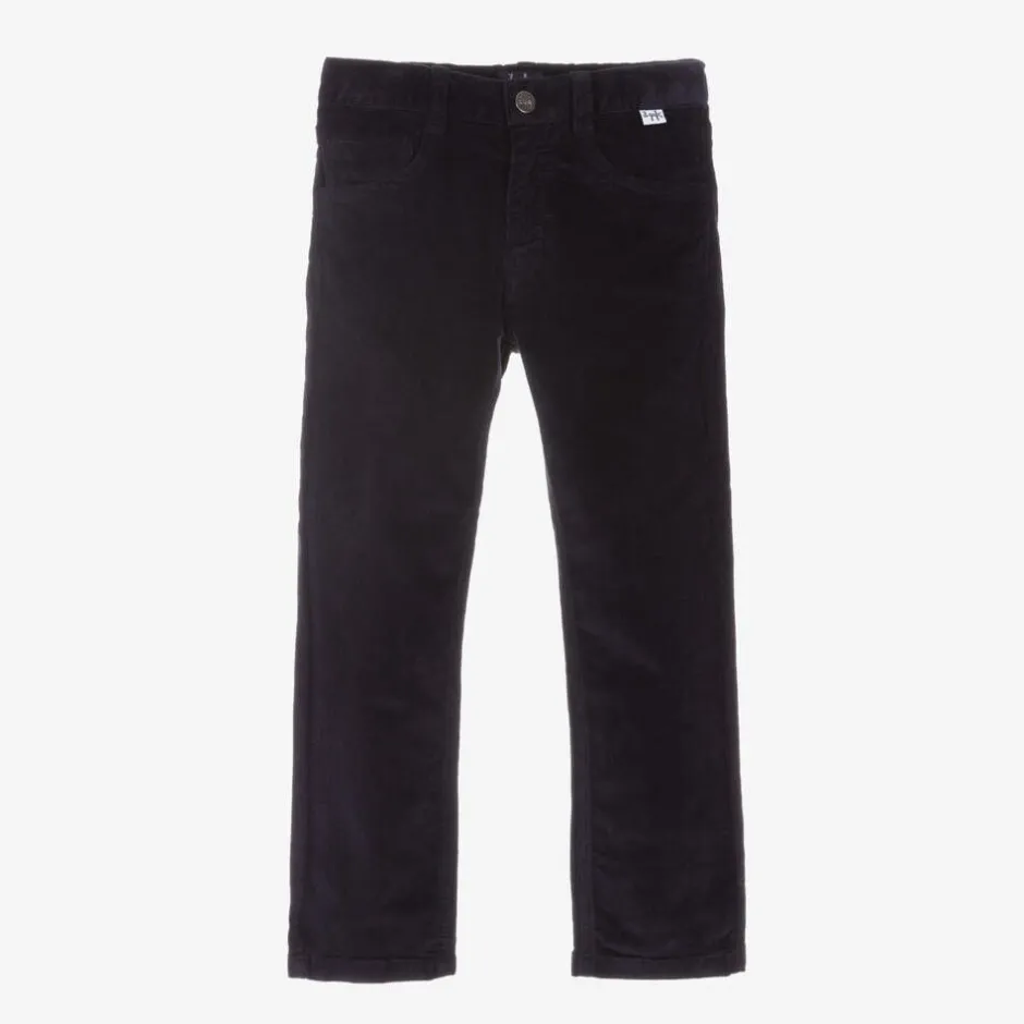 Il Gufo Boys Navy Blue Corduroy Trousers Discount