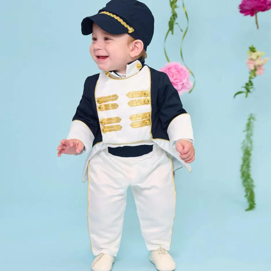 Andreeatex Boys Navy Blue Cotton & Satin Suit New